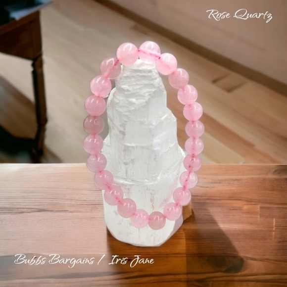 Rose Quartz Bracelet - 8mm - Natural - Picture 2 of 3